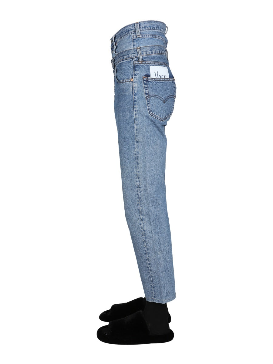 1/OFF Double Waist Unisex Jeans