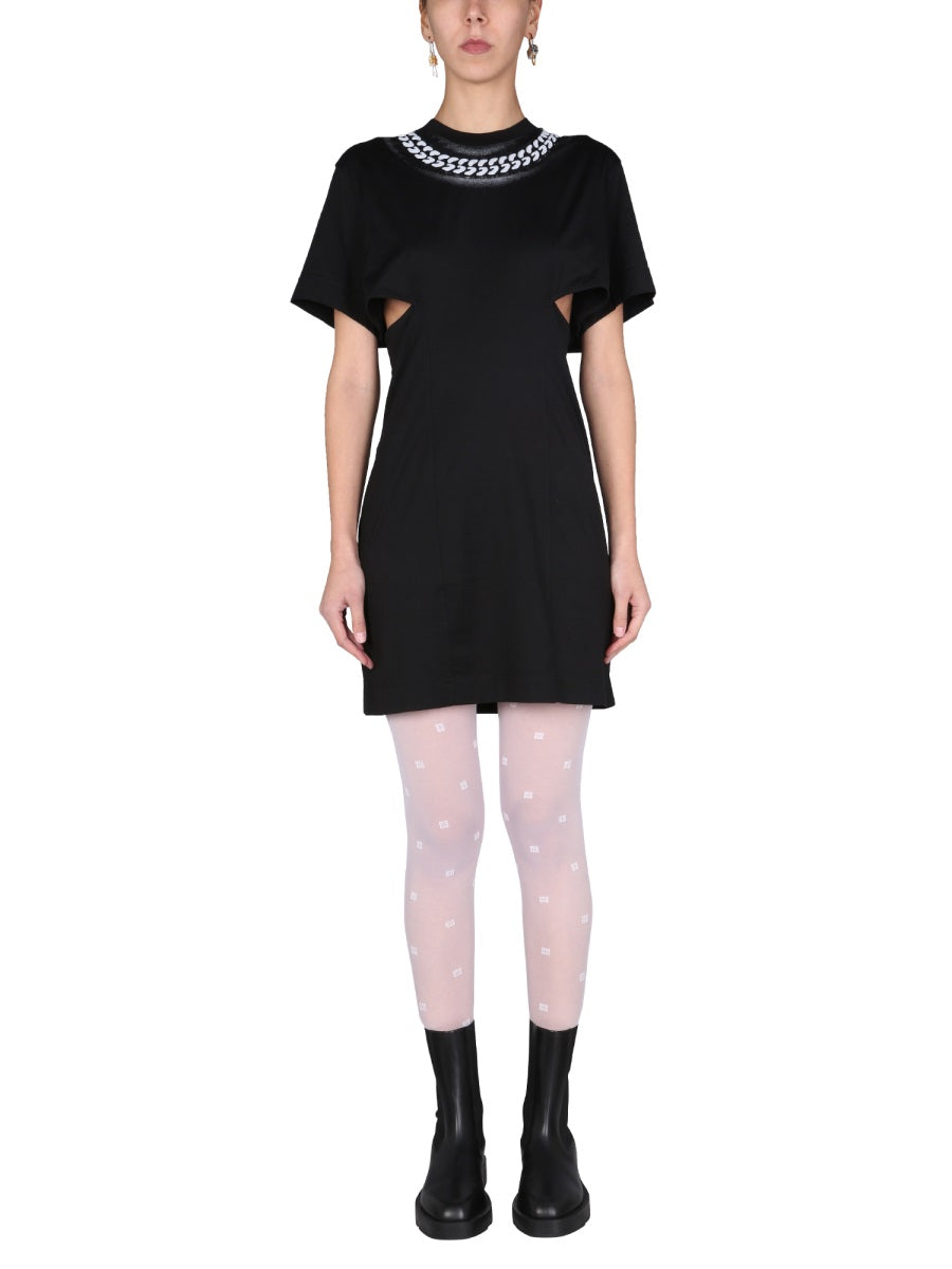 GIVENCHY Mini Dress with 3D Chain Print