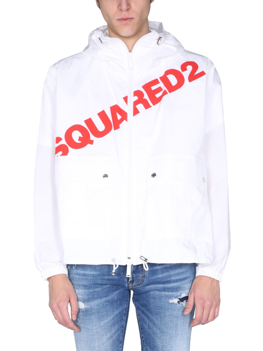 DSQUARED Hooded High Neck Sports Jacket