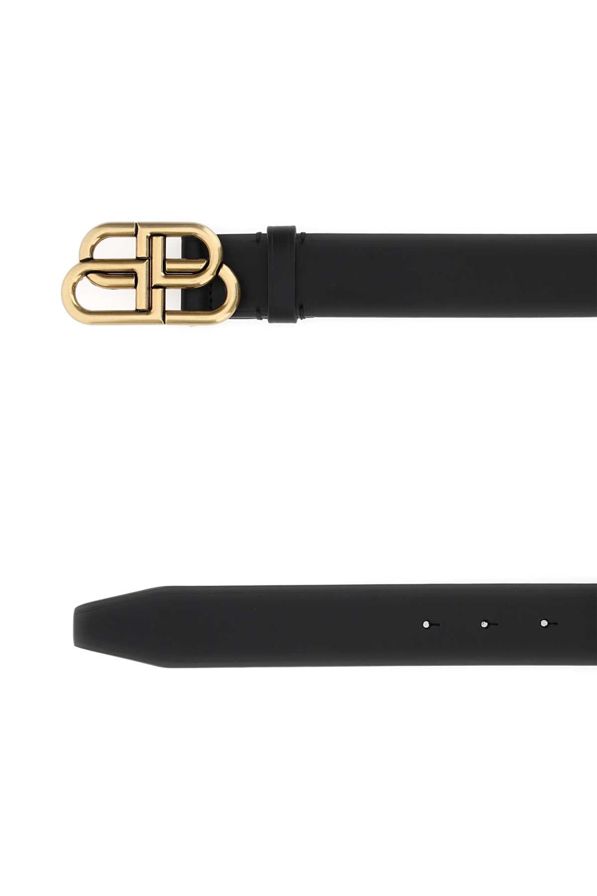 BALENCIAGA Men's Premium Leather BB Belt