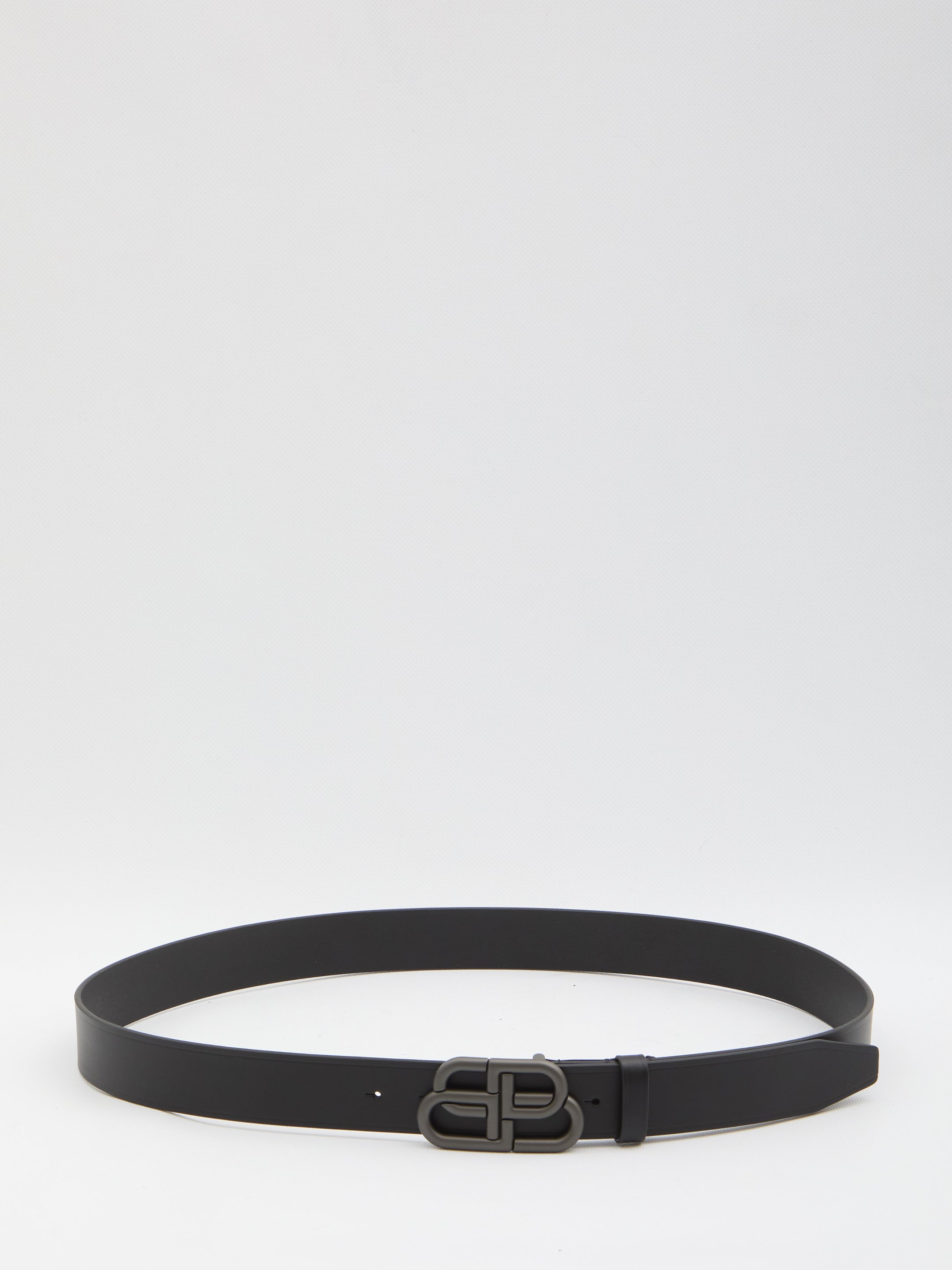 BALENCIAGA Men's Mini Leather Belt with Sleek Buckle