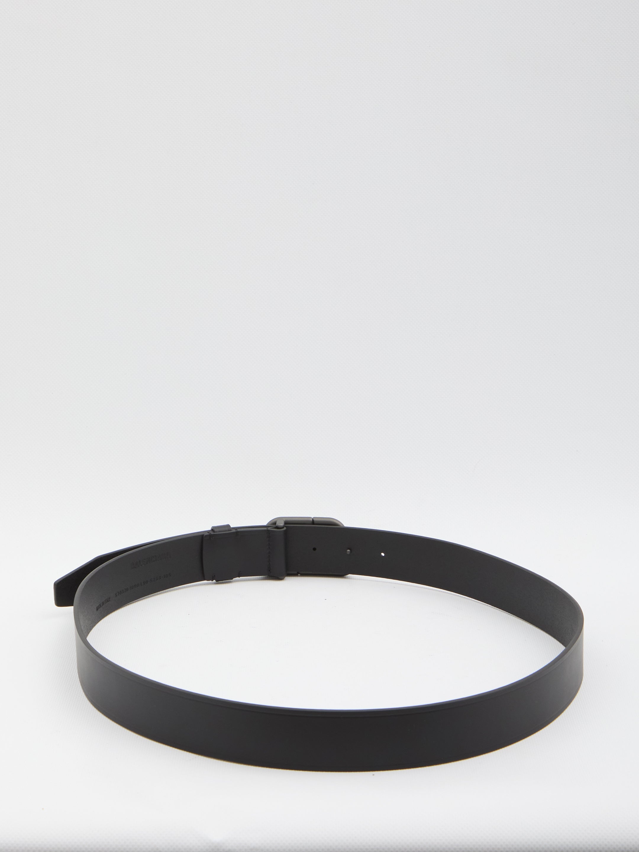 BALENCIAGA Men's Mini Leather Belt with Sleek Buckle