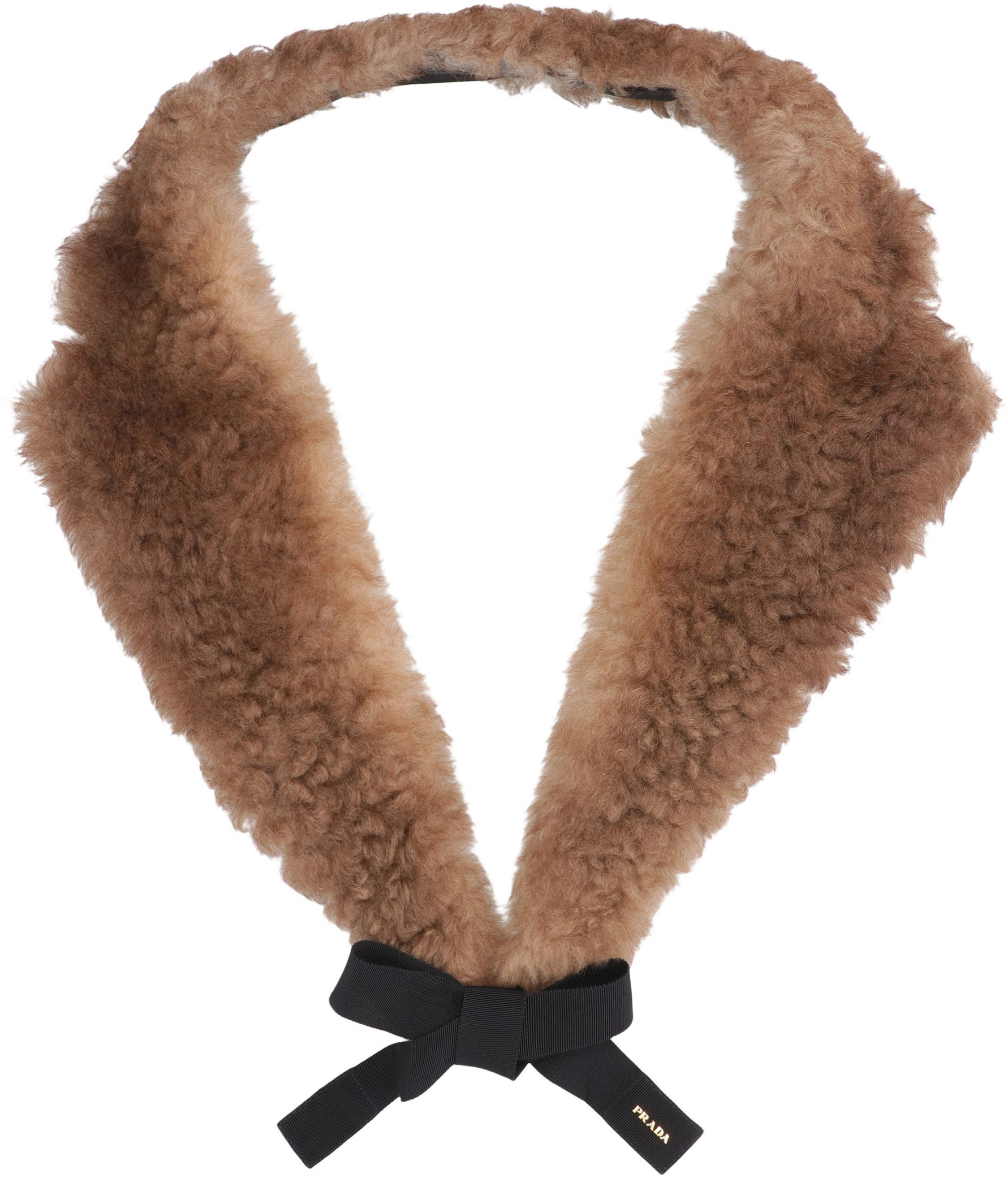 PRADA Shearling Collar Scarf