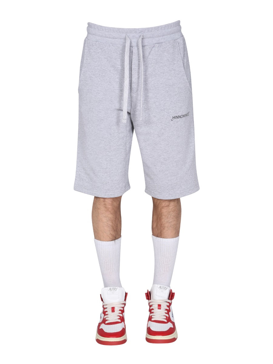 HINNOMINATE Mini Logo Elastic Waist Bermuda Shorts