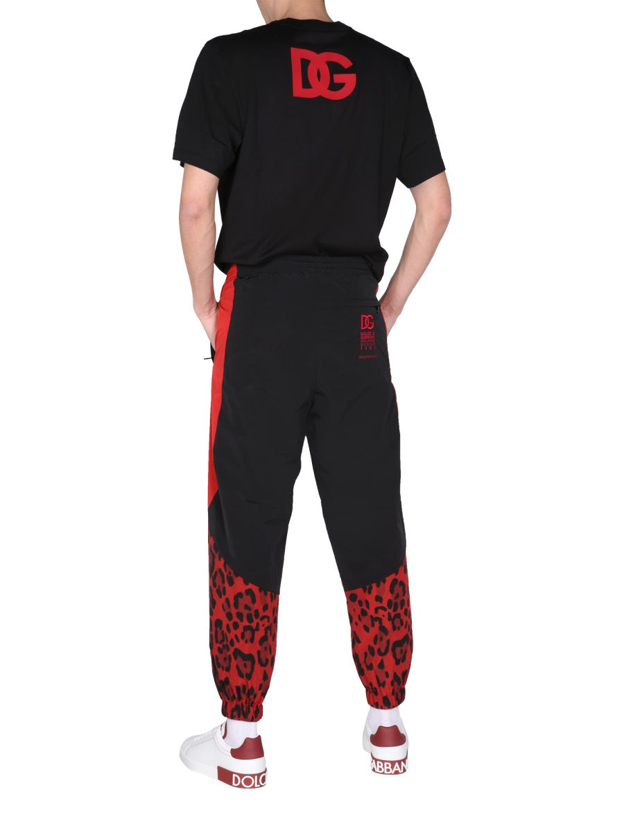 DOLCE & GABBANA Men's Jogging Pants with Animal Print
