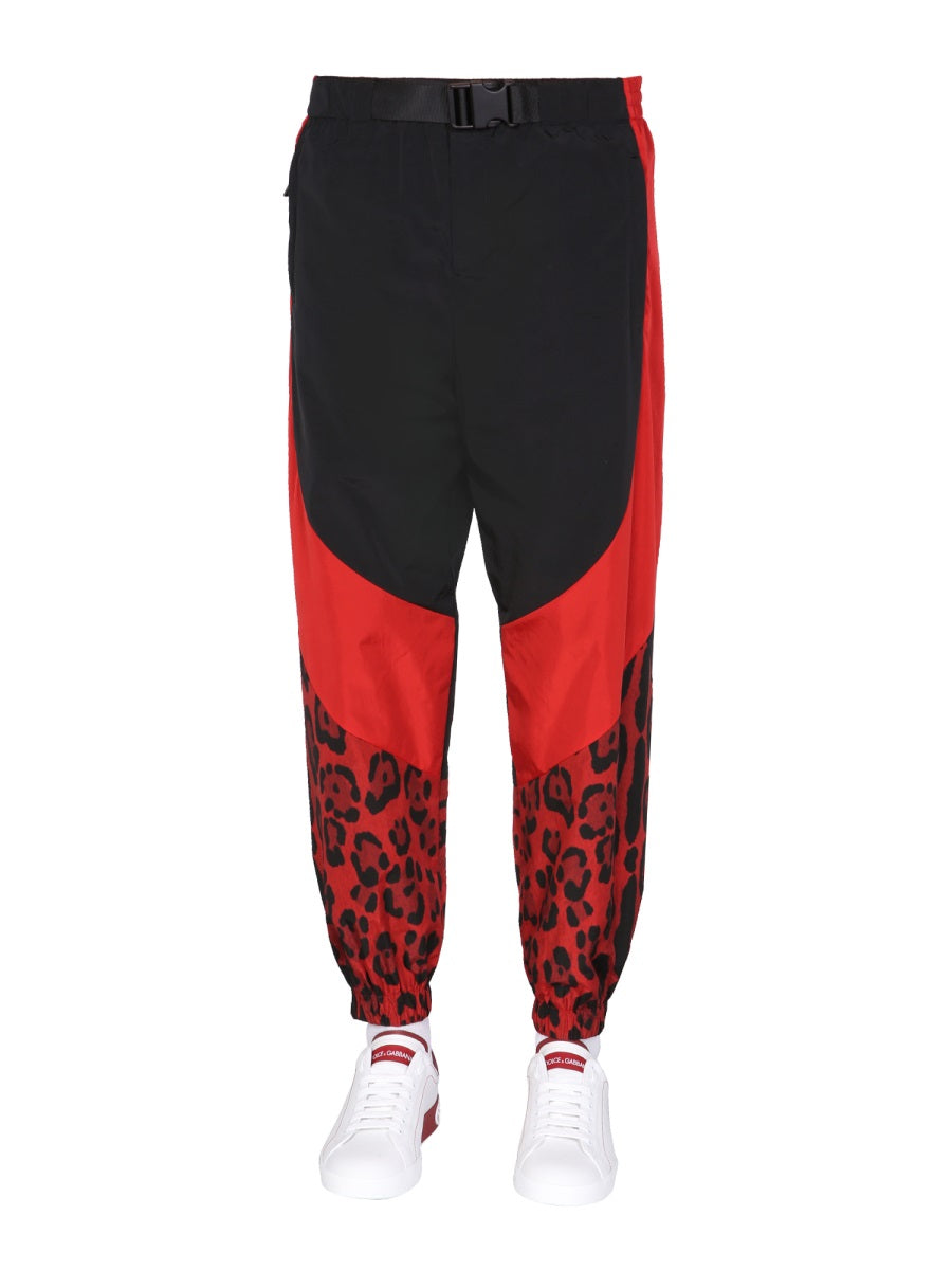 DOLCE & GABBANA Men's Jogging Pants with Animal Print
