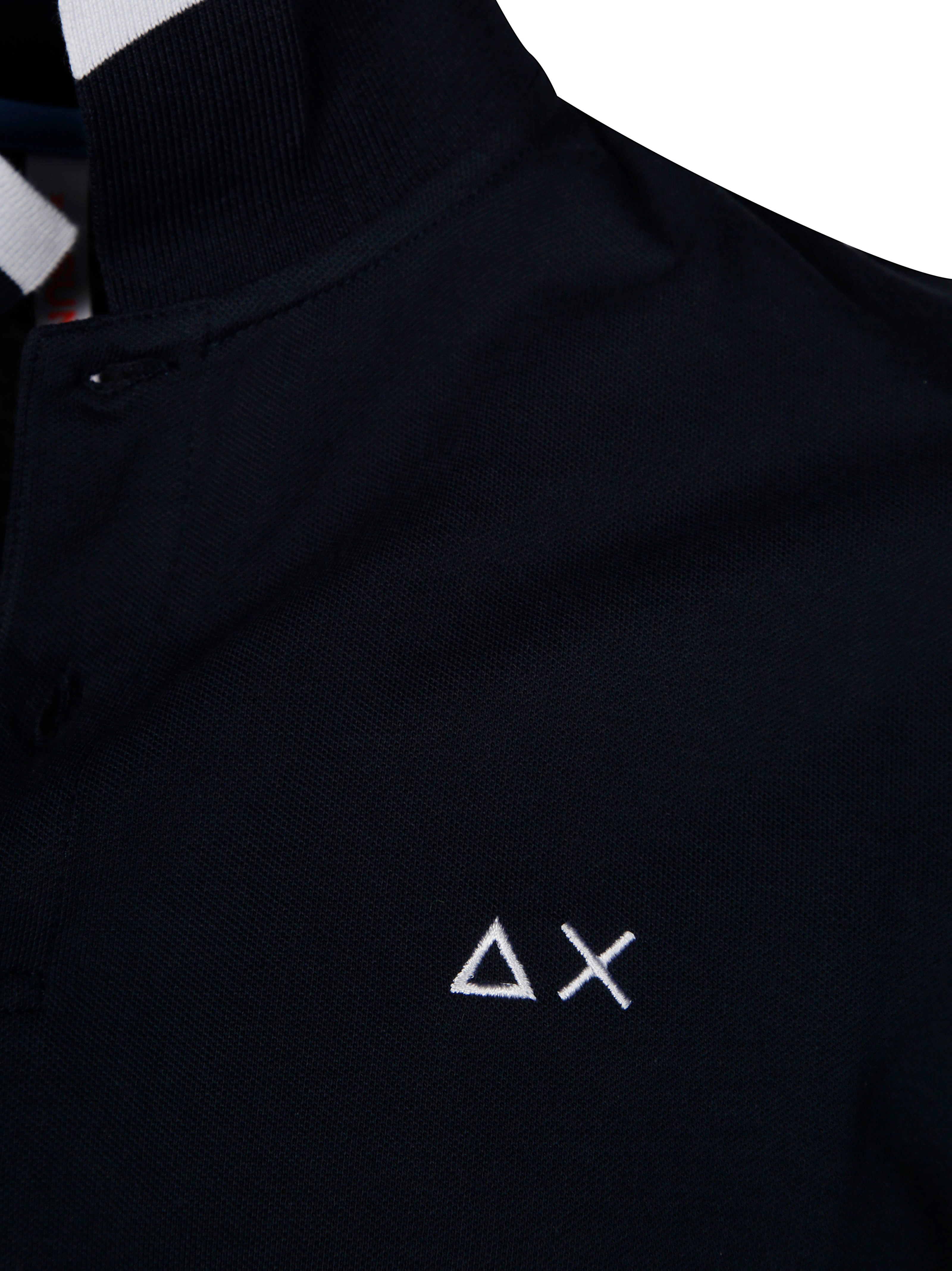 SUN 68 Contrast Collar Short Sleeve Polo