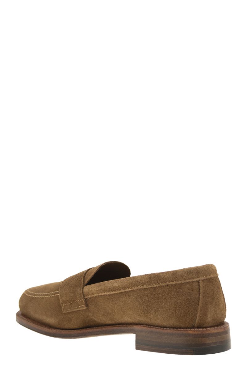 ALDEN Suede Moccasins - Men's Comfort Slip-On - 2.5 cm Heel