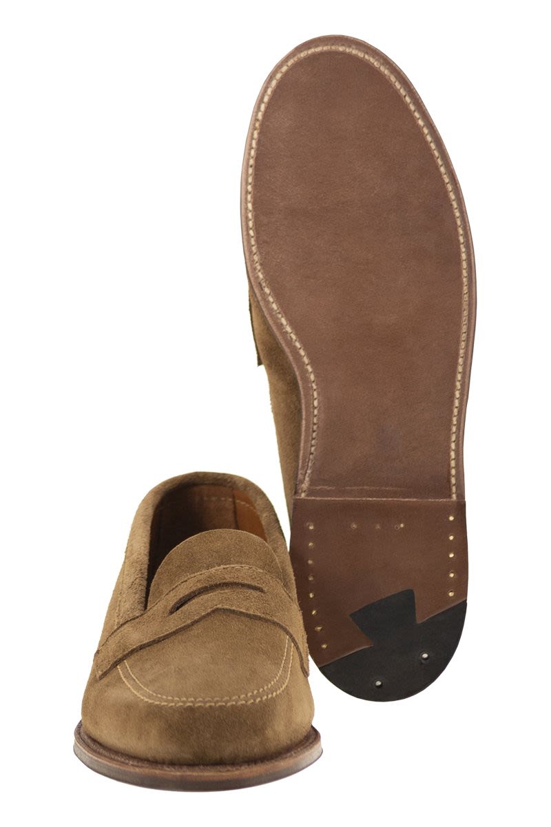 ALDEN Suede Moccasins - Men's Comfort Slip-On - 2.5 cm Heel