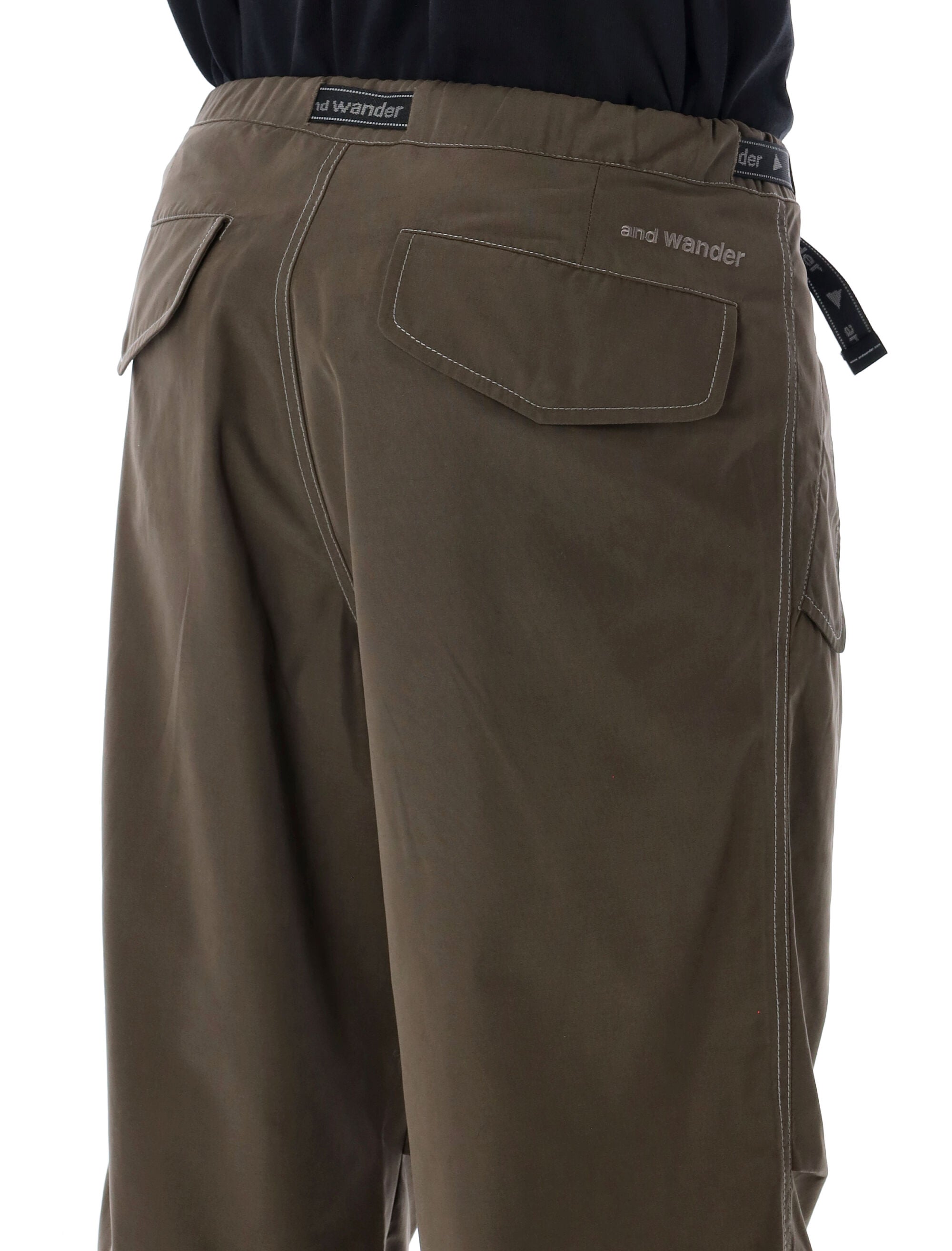 AND WANDER High Count Cloth Side Zip Hem Pants - Size L