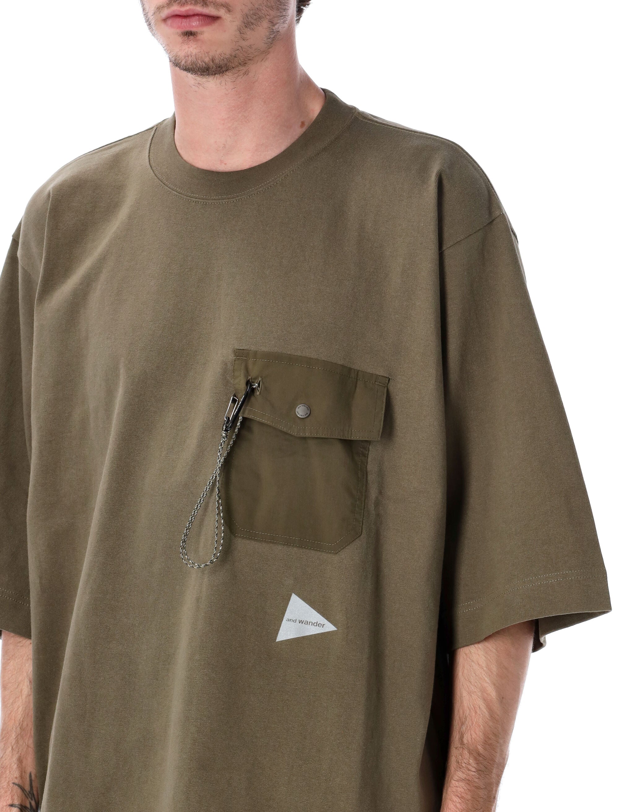 AND WANDER Heavy Cotton Pocket T-Shirt - Oversized Fit