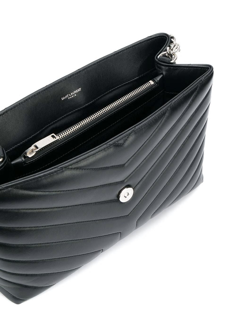 SAINT LAURENT Mini Logo Plaque Shoulder Handbag