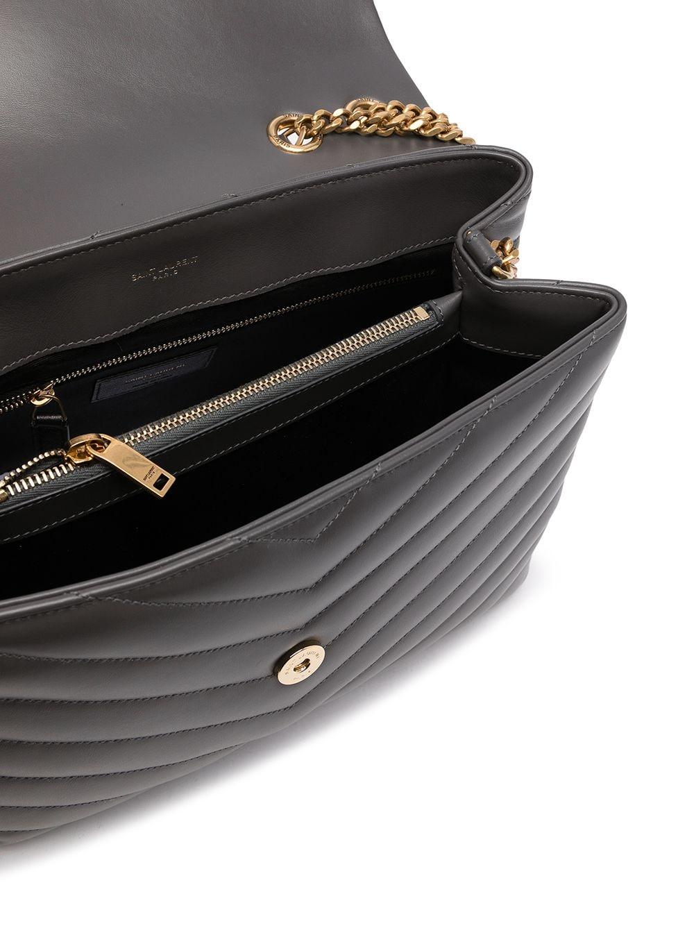 SAINT LAURENT Mini Logo Plaque Shoulder Handbag