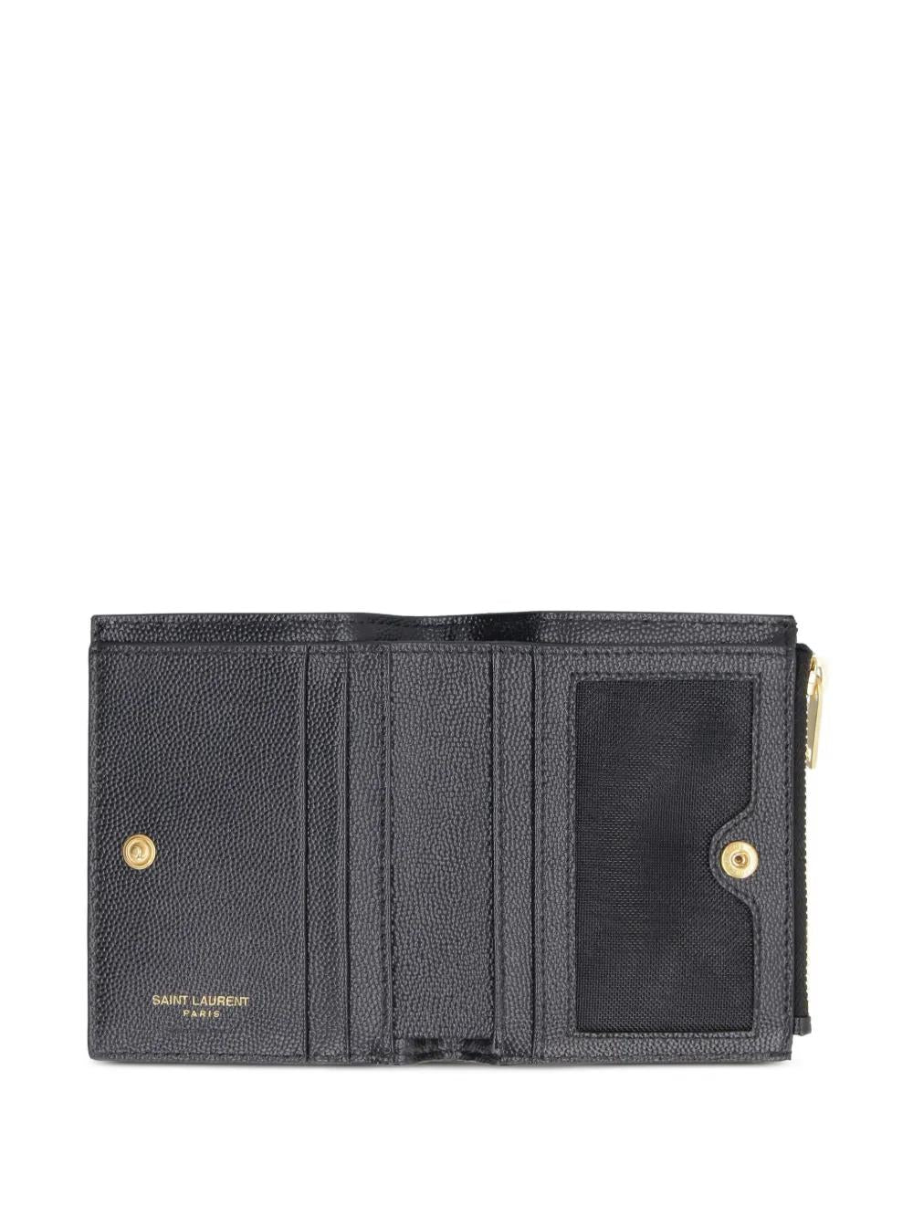 SAINT LAURENT Classic Cassandre Matelassé Mini Bi-Fold Wallet