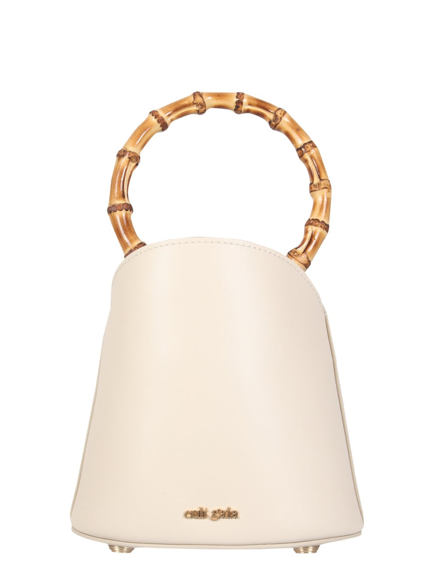 CULT GAIA Mini Shoulder Handbag with Bamboo Handle
