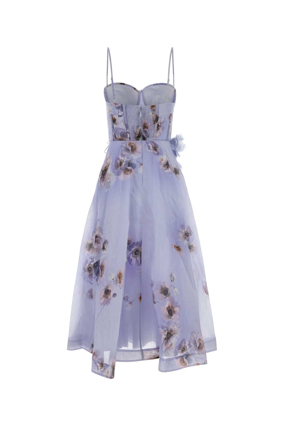 ZIMMERMANN Printed Linen Blend Hypnotic Mini Dress