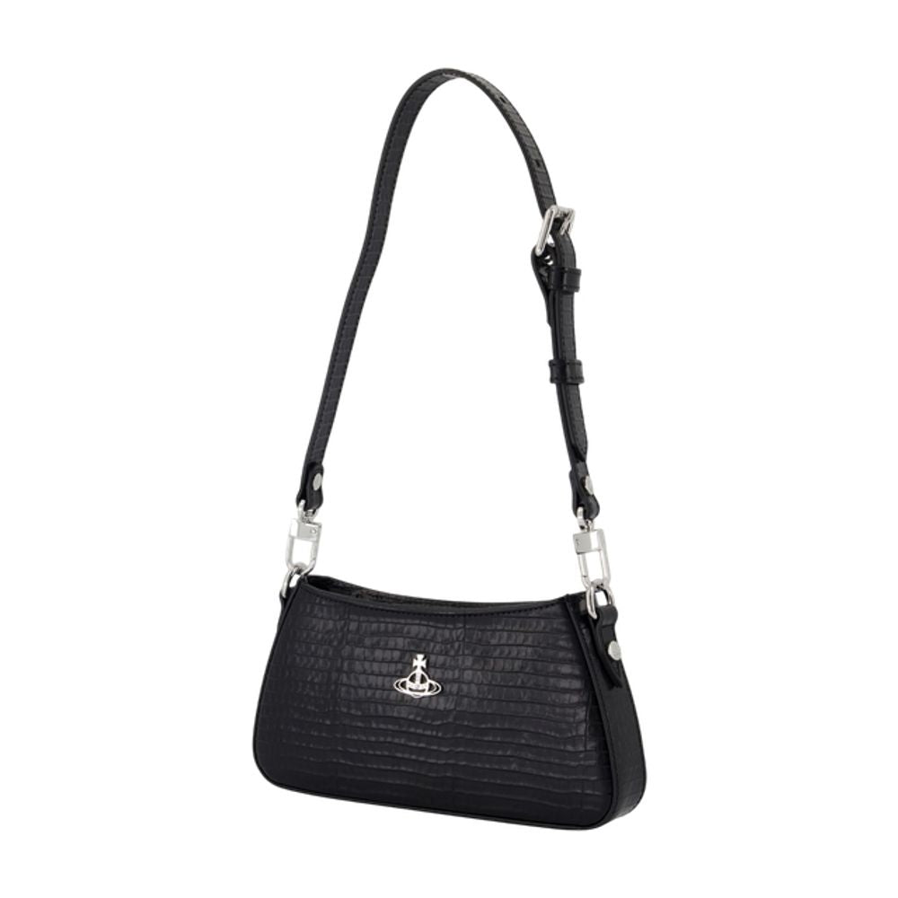 VIVIENNE WESTWOOD Mini Croc-Embossed Shoulder Handbag