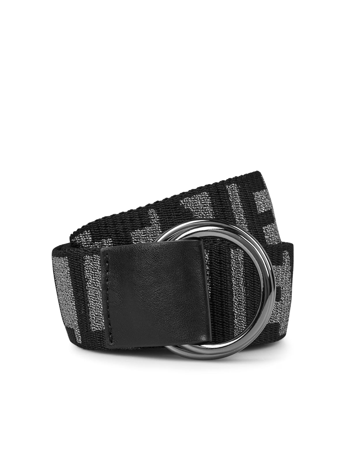 STELLA MCCARTNEY Monogram Logo Lurex Tape Belt - 4 cm Width