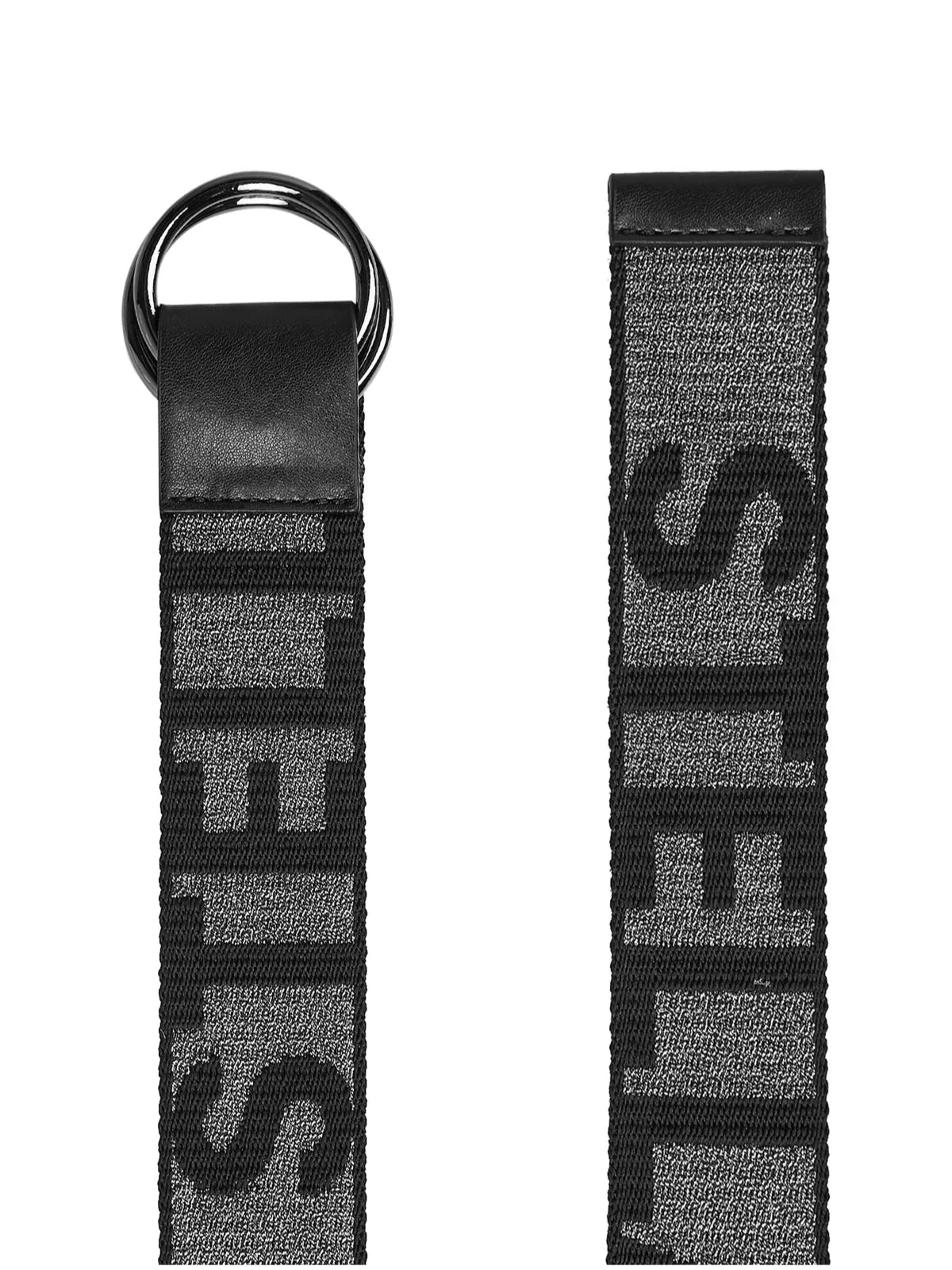 STELLA MCCARTNEY Monogram Logo Lurex Tape Belt - 4 cm Width