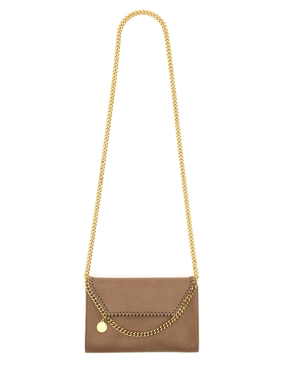 STELLA MCCARTNEY Mini Wallet on Chain with Foldover Top and Chain-Link Detailing