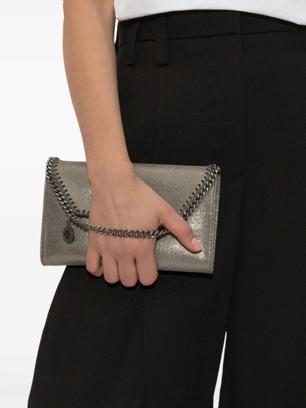 STELLA MCCARTNEY Mini Wallet on Chain with Foldover Top