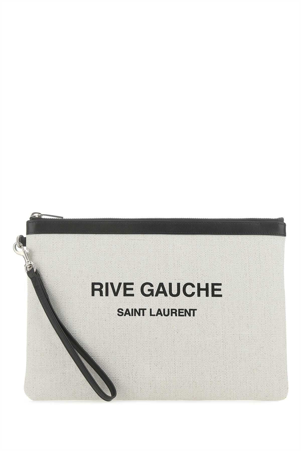 SAINT LAURENT Canvas Rive Gauche Clutch