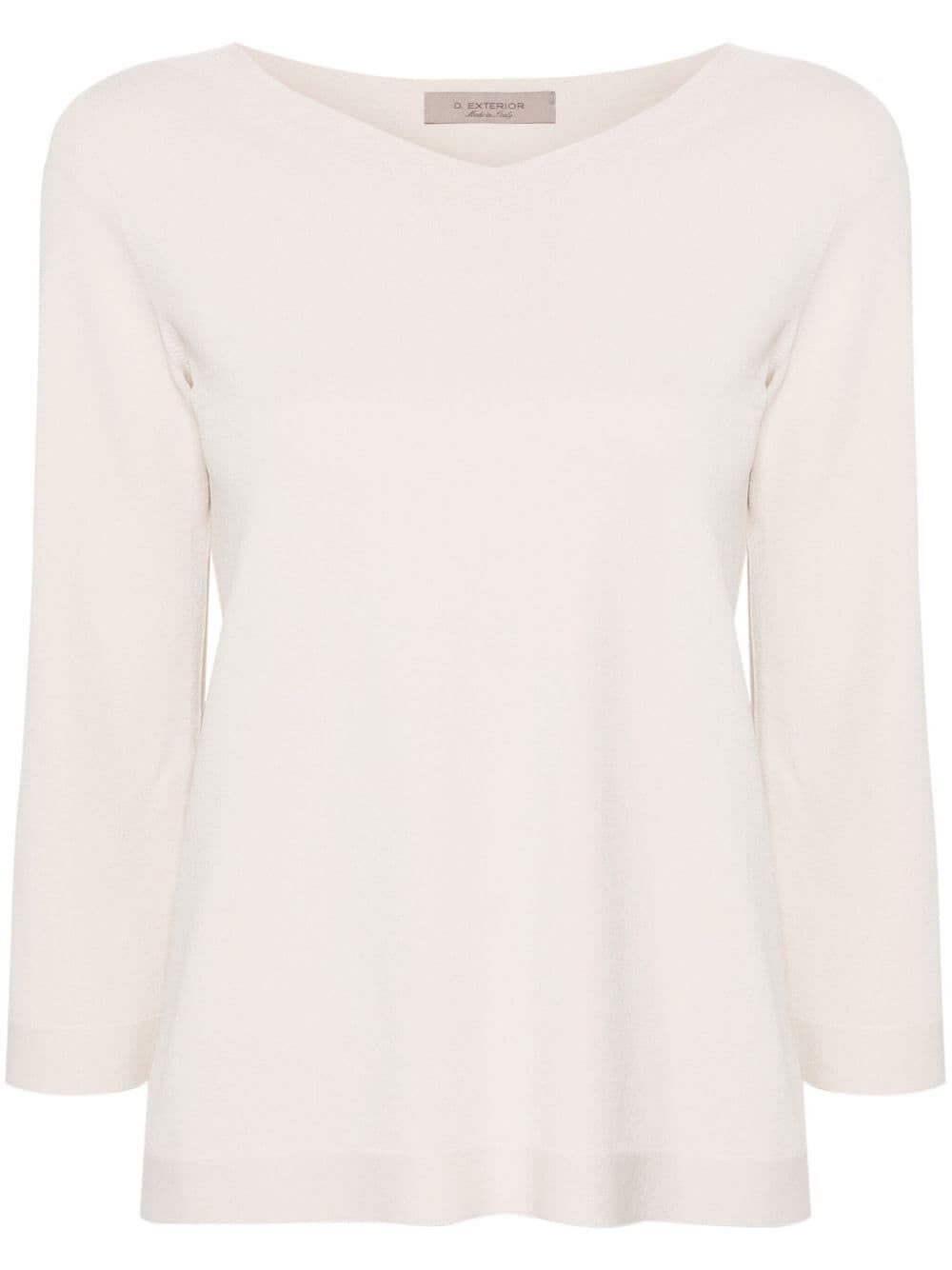 D.EXTERIOR V Neck Sweater for Women - Perfect for Spring 2025
