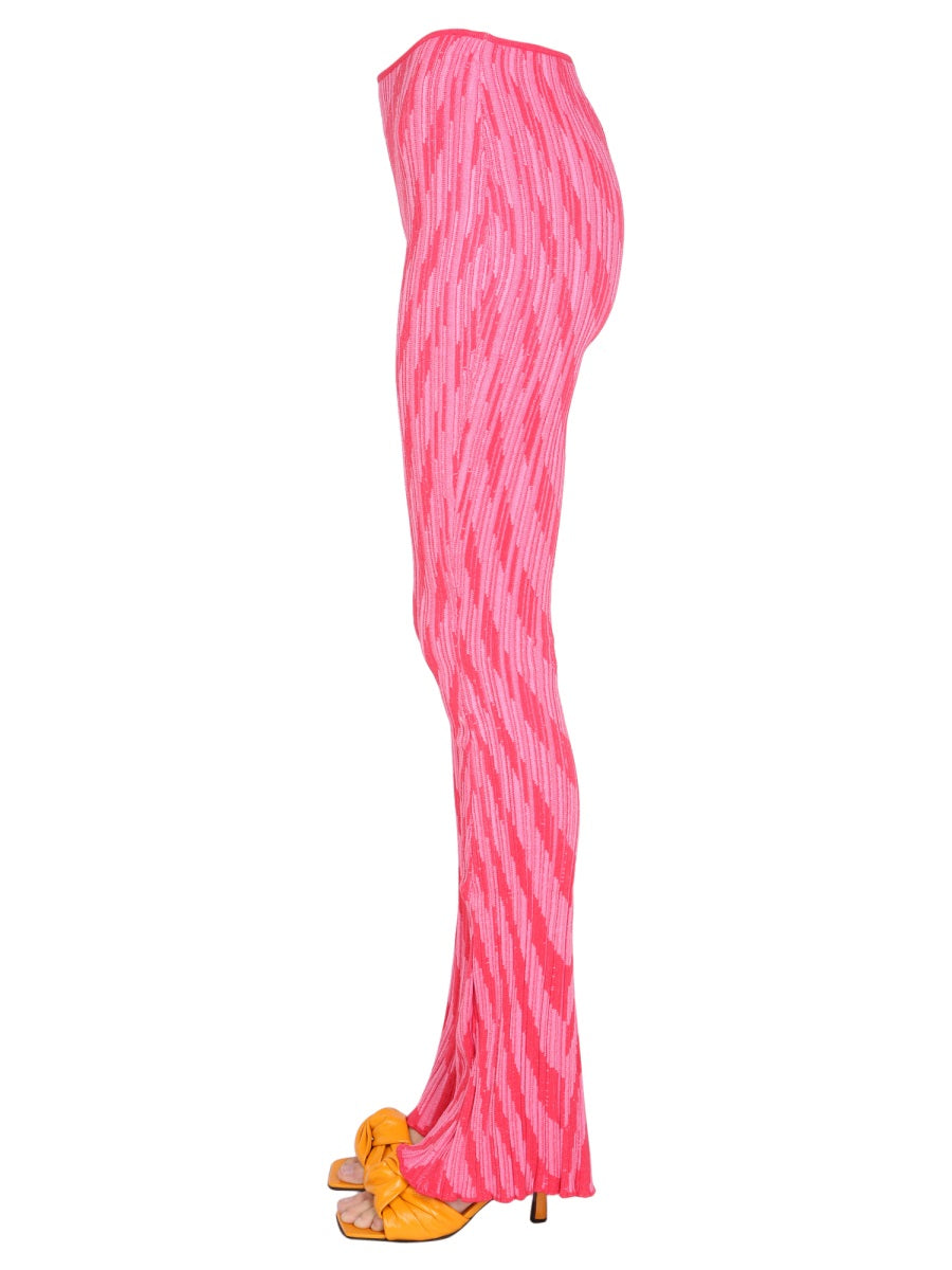 PHILOSOPHY DI LORENZO SERAFINI High Waist Striped Pattern Pants