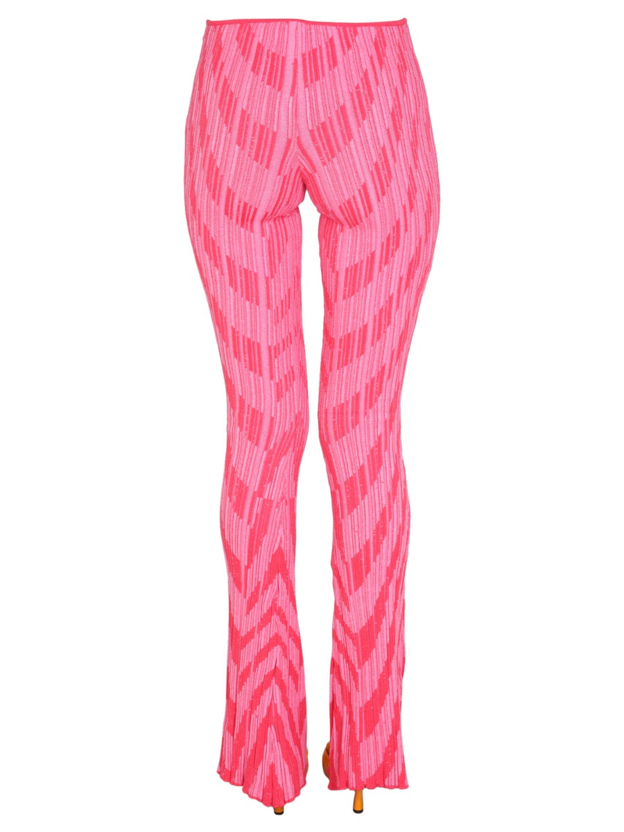 PHILOSOPHY DI LORENZO SERAFINI High Waist Striped Pattern Pants