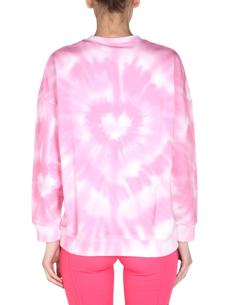 RED VALENTINO Tie-Dye Pattern Sweatshirt with Slide Shoulders