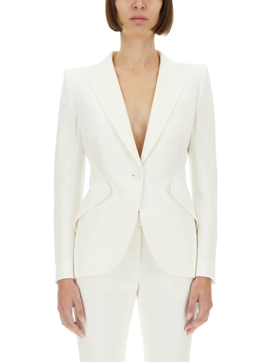 ALEXANDER MCQUEEN Tailored Women's Jacket with Peaked Lapels