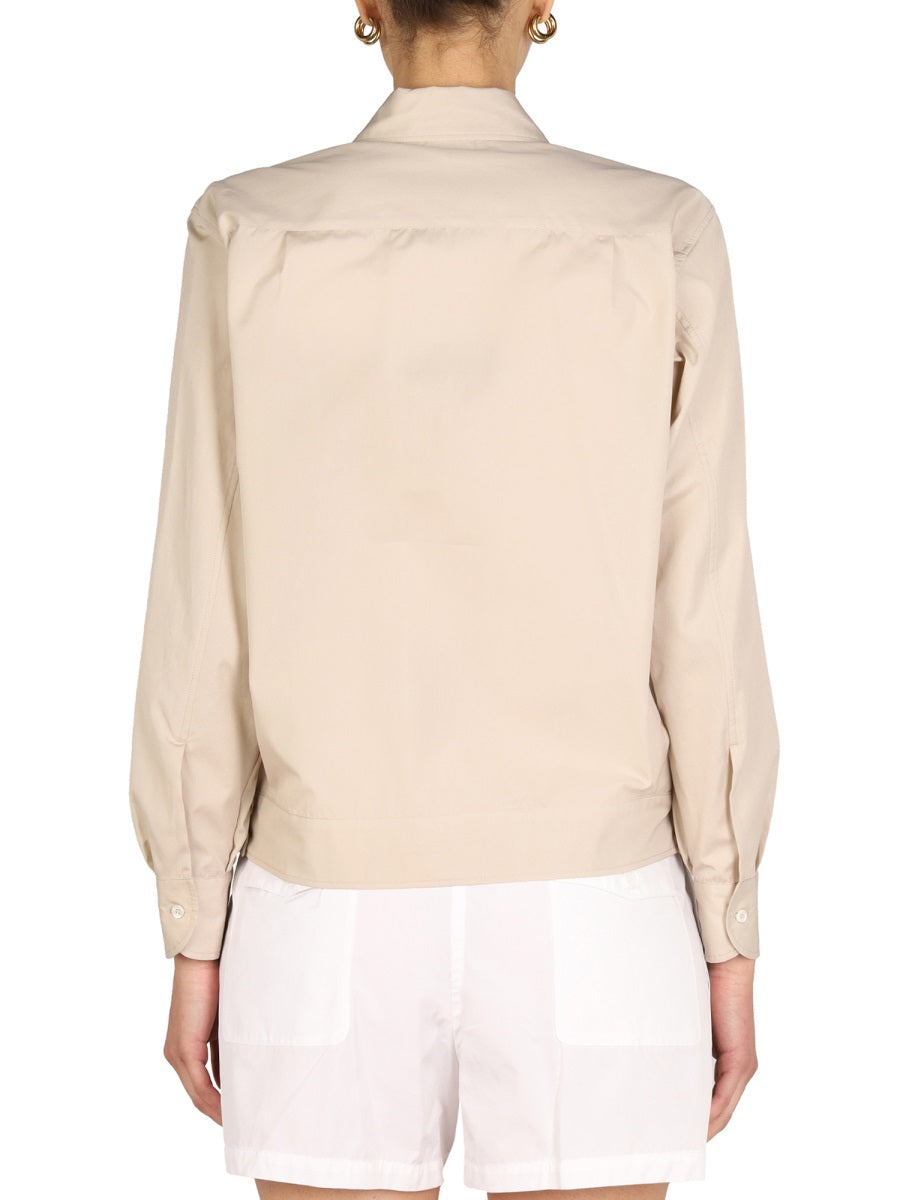 ASPESI Chic Pointed Collar Poplin Shirt