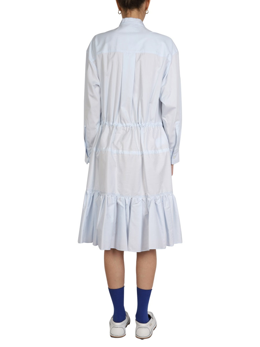 MARNI Mandarin Collar Mini Chemisier Dress