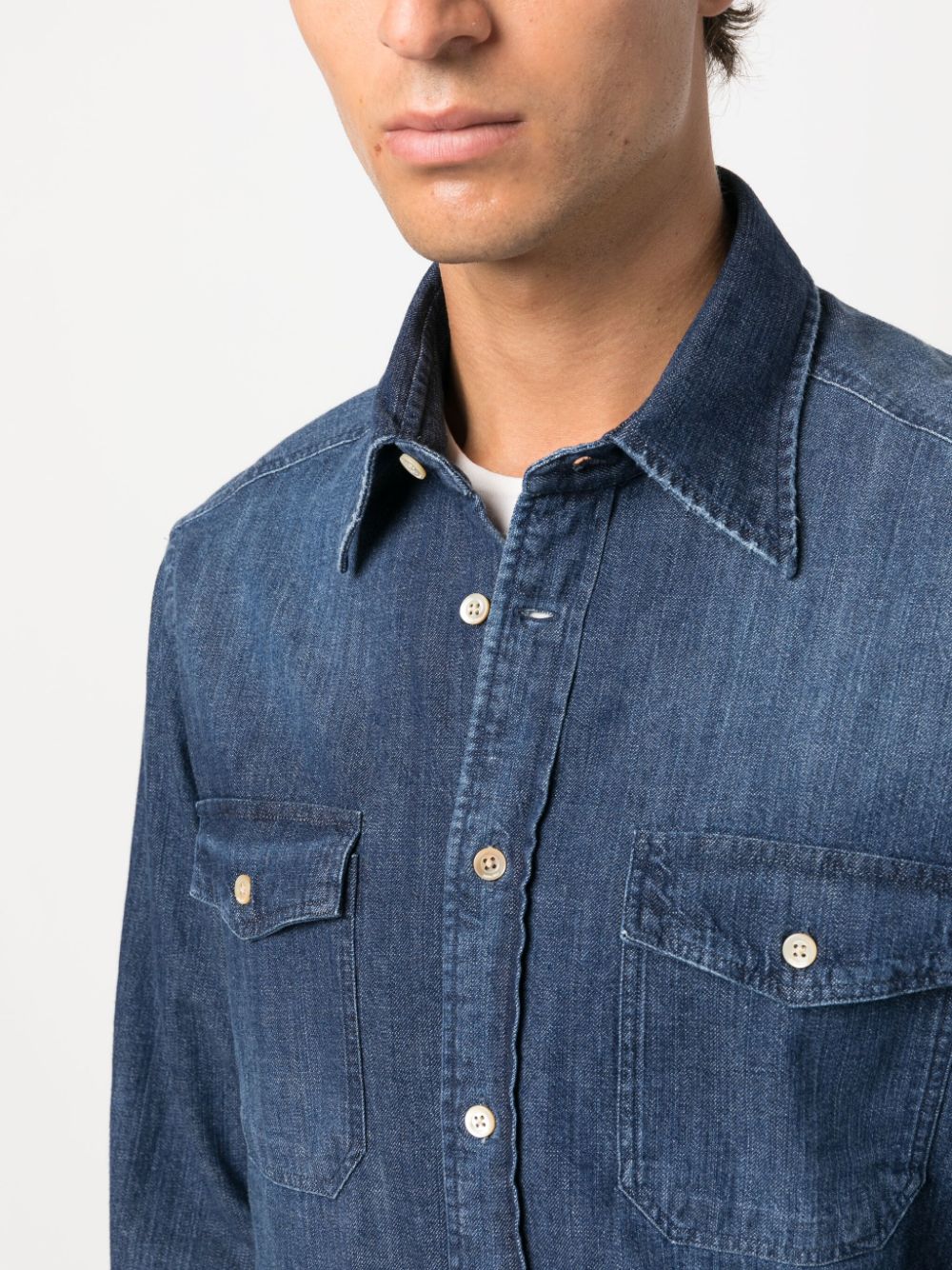 BOGLIOLI Classic Denim Button-Down Shirt