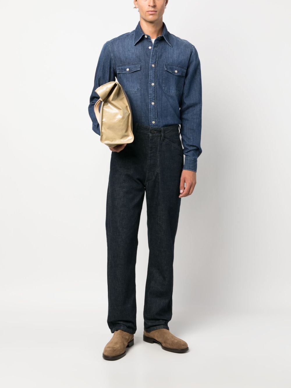 BOGLIOLI Classic Denim Button-Down Shirt