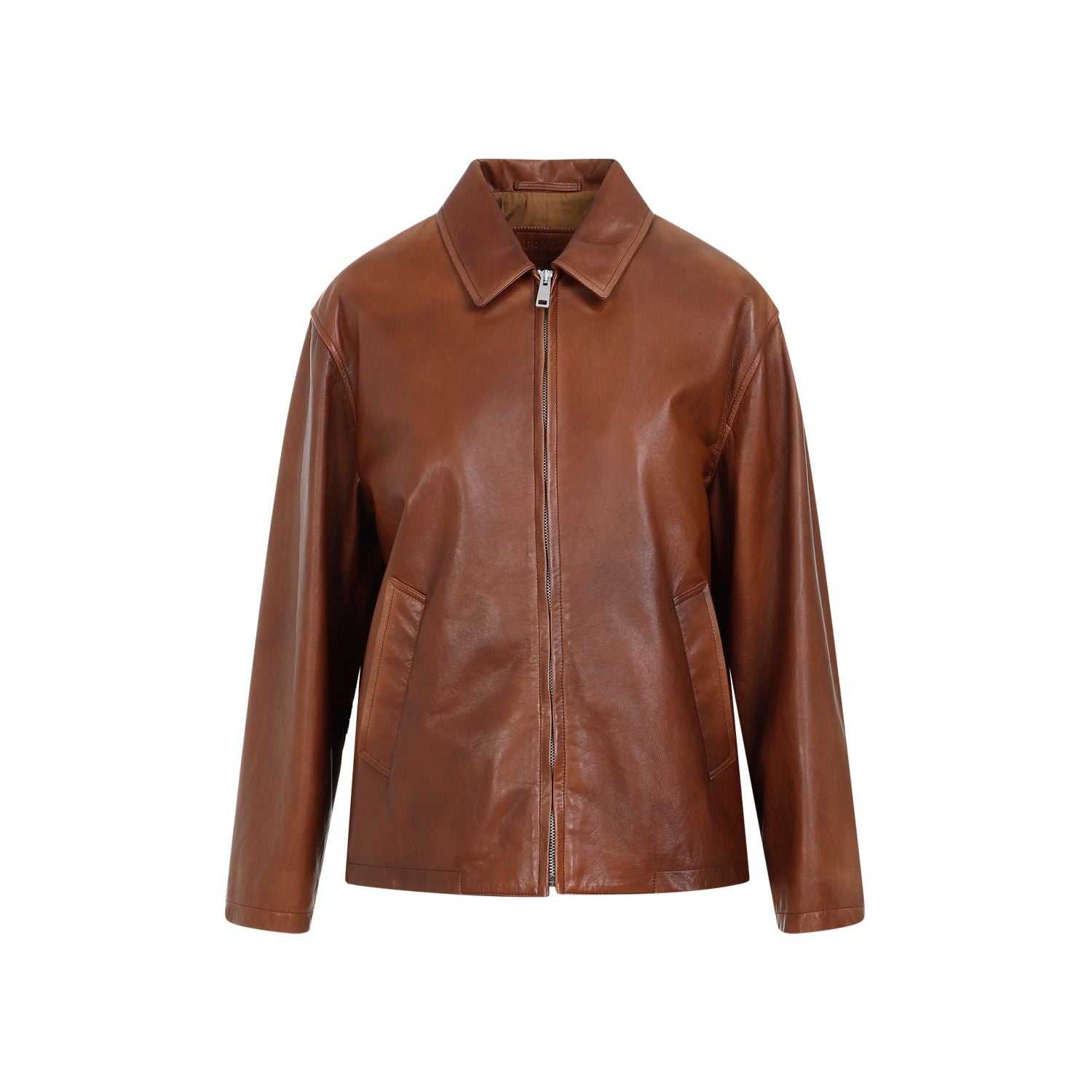 PRADA Lamb Leather Jacket for Women - SS24