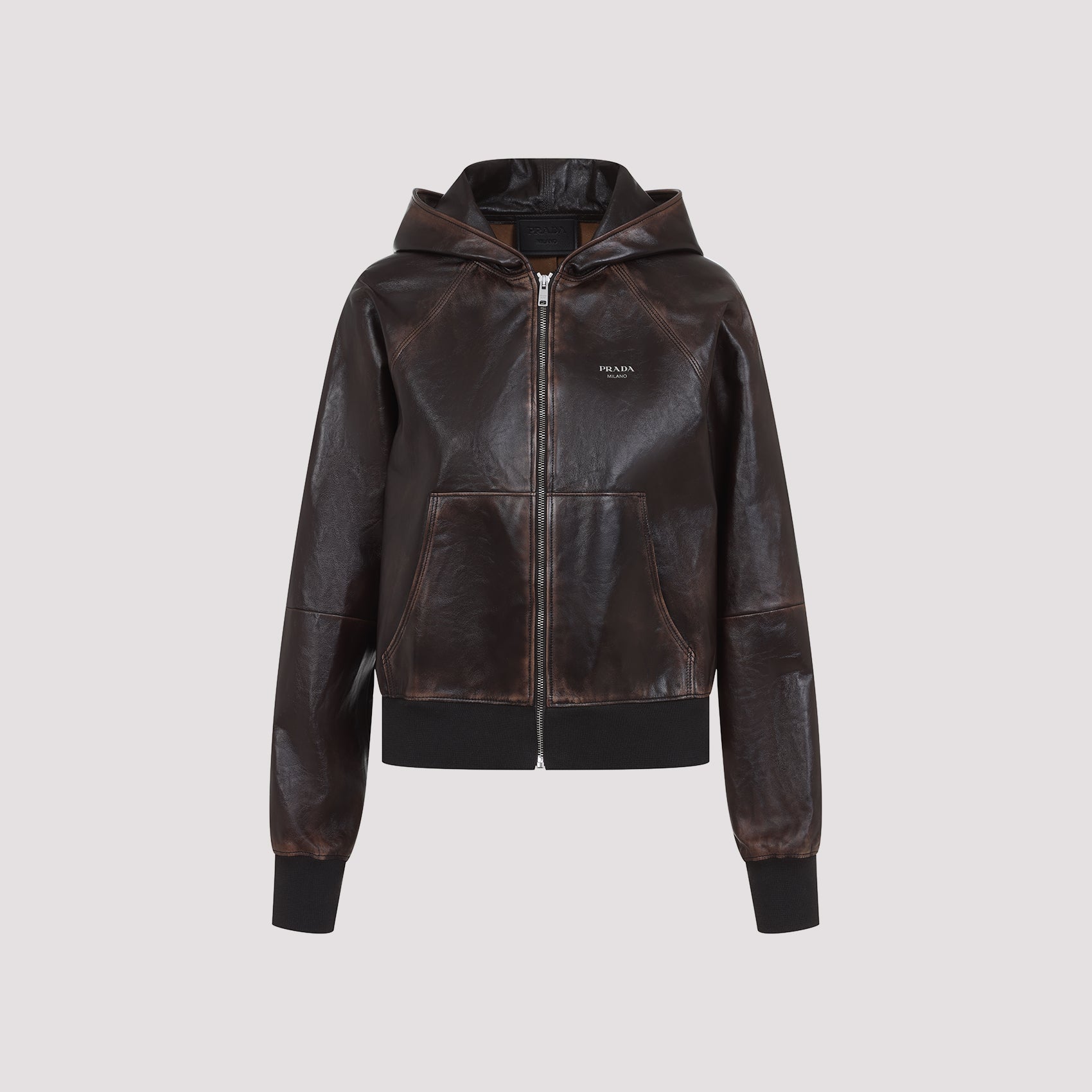 PRADA Lambskin Hooded Jacket for Women