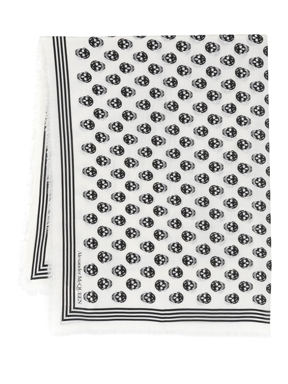 ALEXANDER MCQUEEN Skull Print Wool Scarf