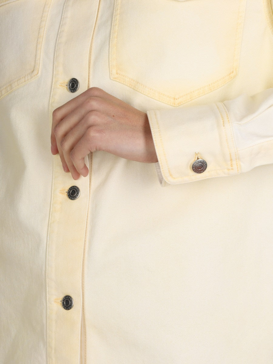 STELLA McCARTNEY Pointed Collar Denim Shirt Jacket