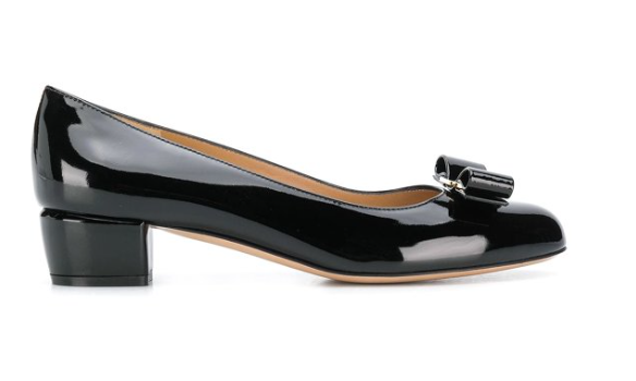 Ferragamo 100% Leather Round Toe Bow Detail Pumps for Women