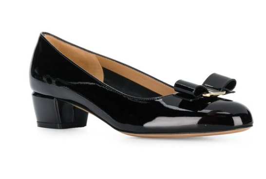 Ferragamo 100% Leather Round Toe Bow Detail Pumps for Women