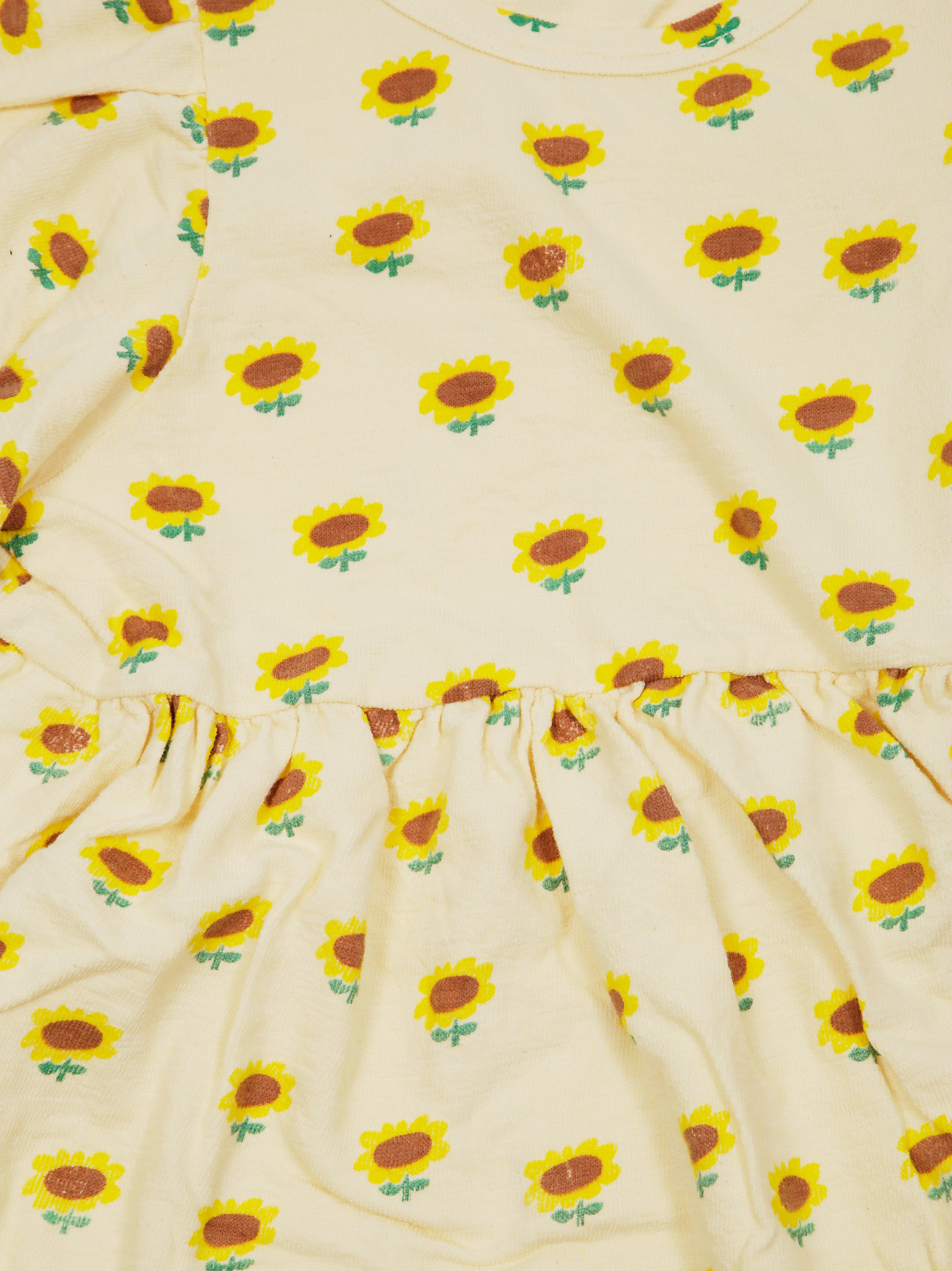 BOBO CHOSES Mini Sunflower Print Short Sleeve Dress