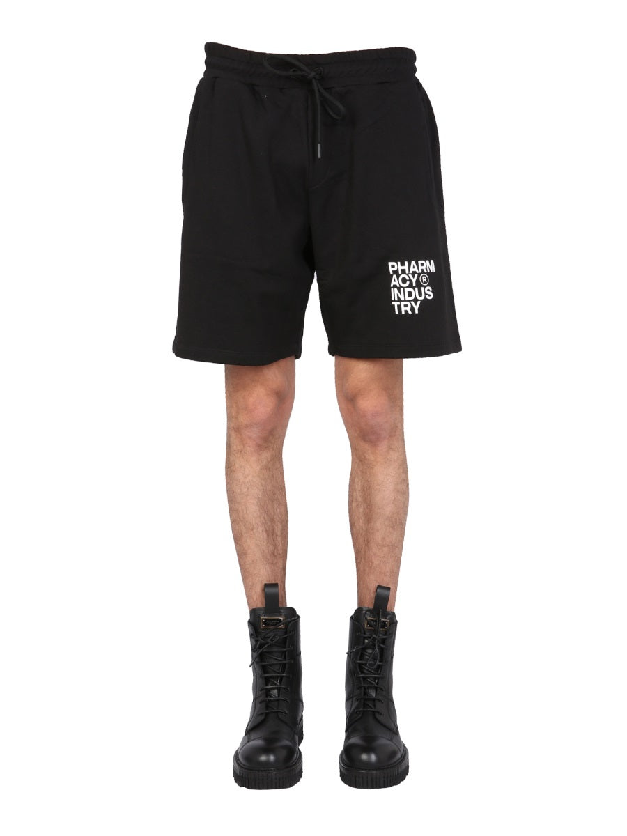 PHARMACY INDUSTRY Men's Logo Print Bermuda Shorts