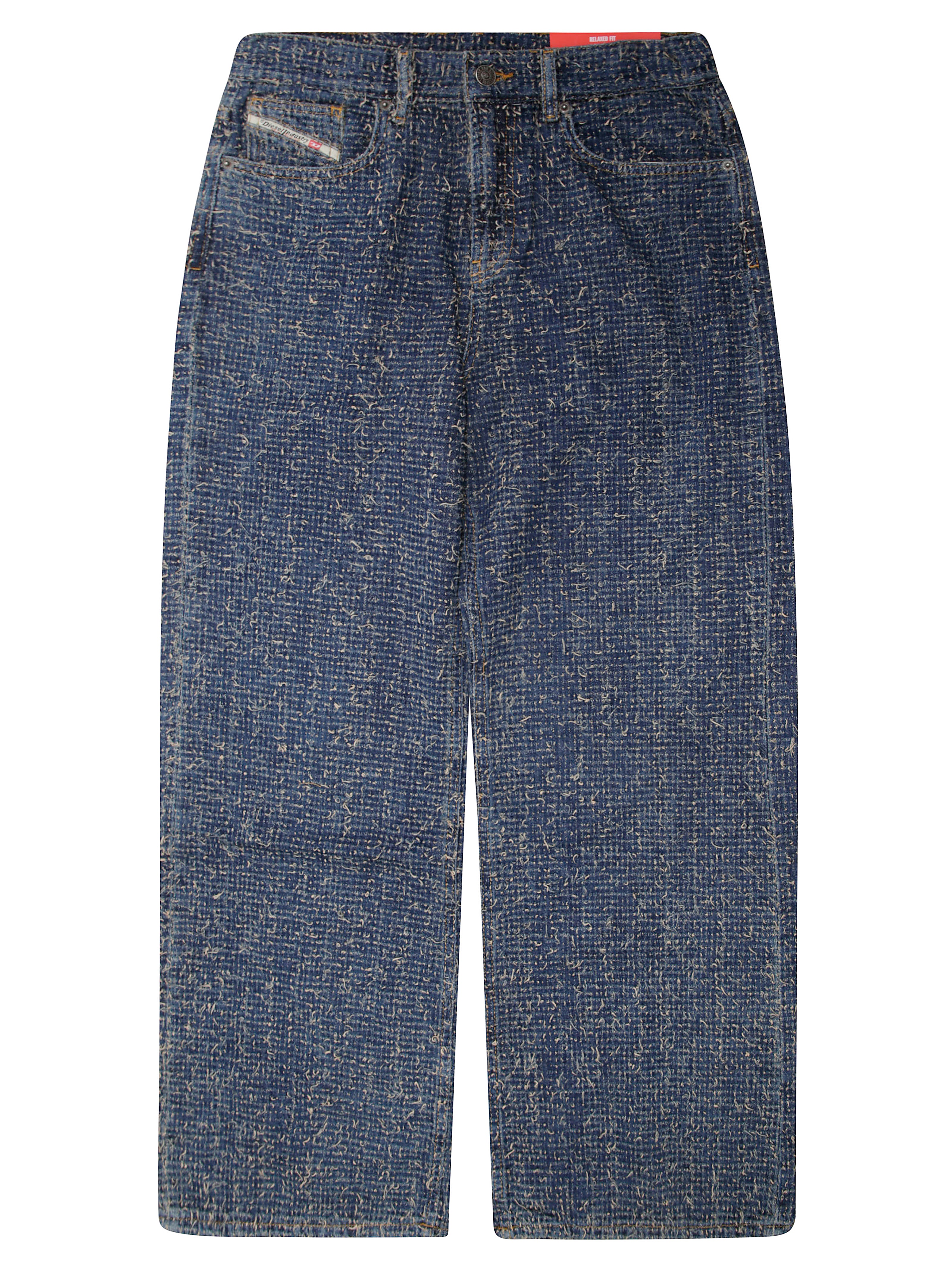 DIESEL Frayed Hem Wide Leg Jeans for Kids