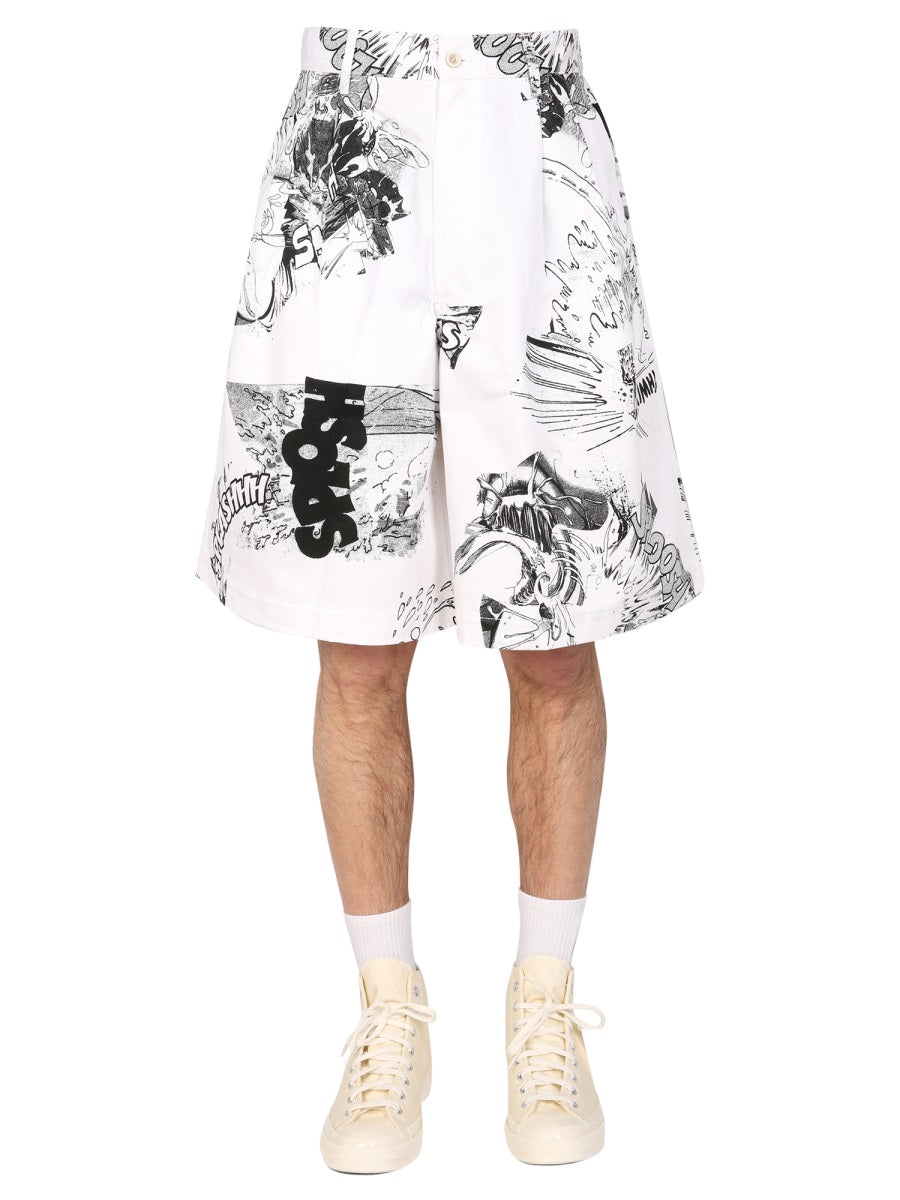 COMME DES GARCONS SHIRT Men's Mini Shorts Collaboration with Christian Marclay