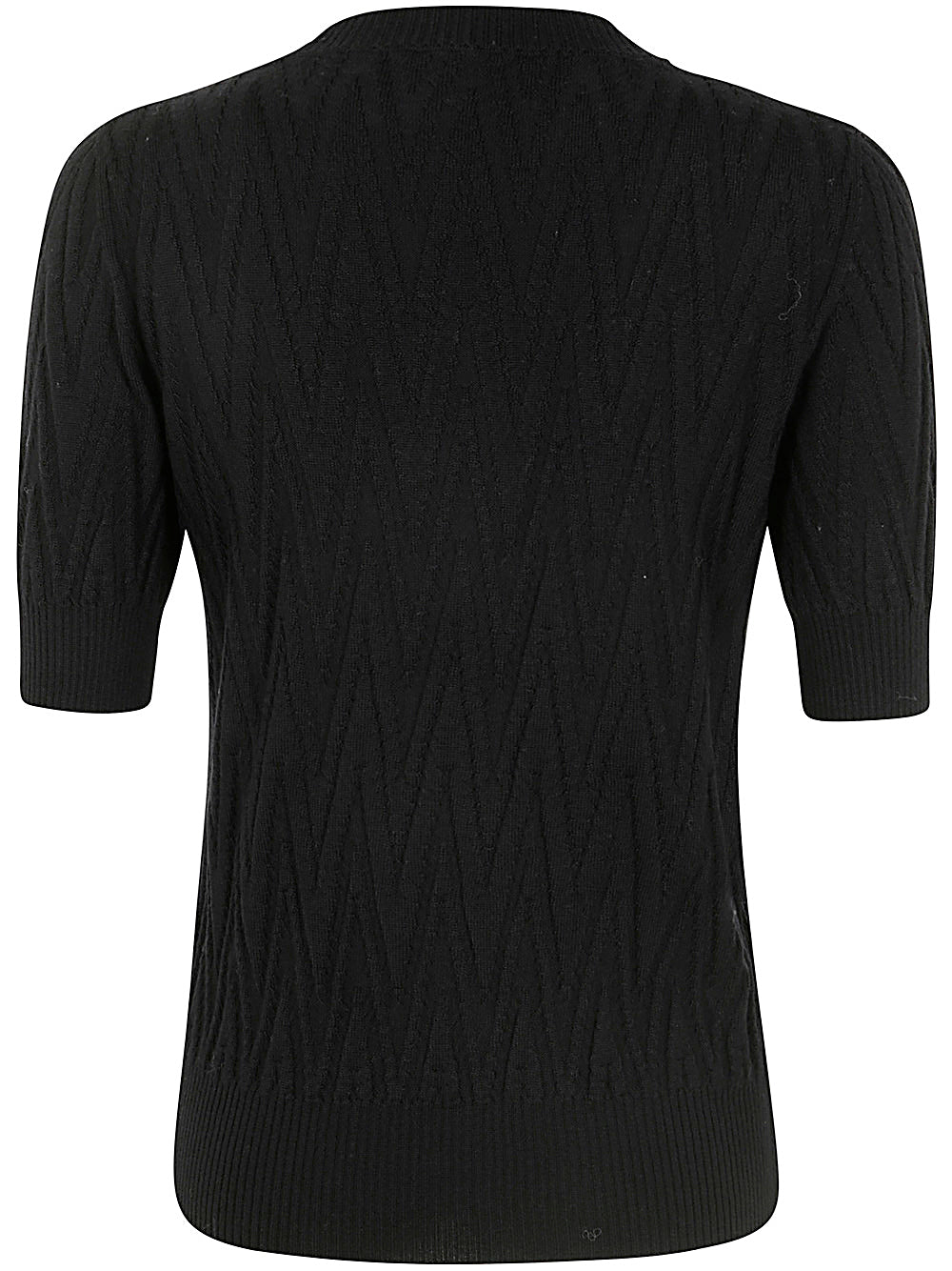 D.EXTERIOR Merino Wool Short Sleeves Round Neck Top