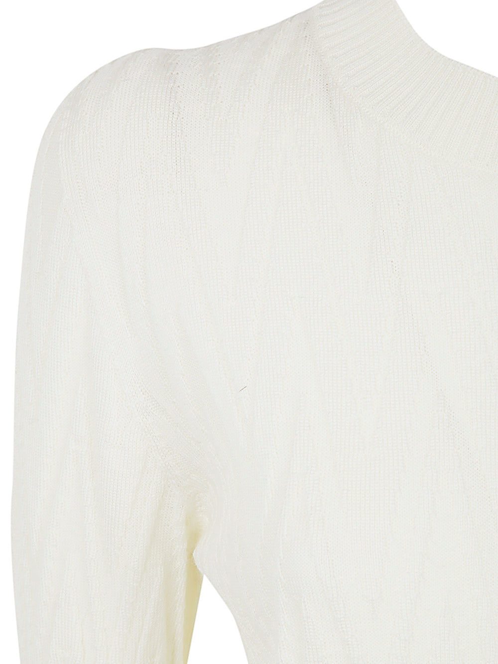 D.EXTERIOR Merino Wool Short Sleeves Round Neck Top