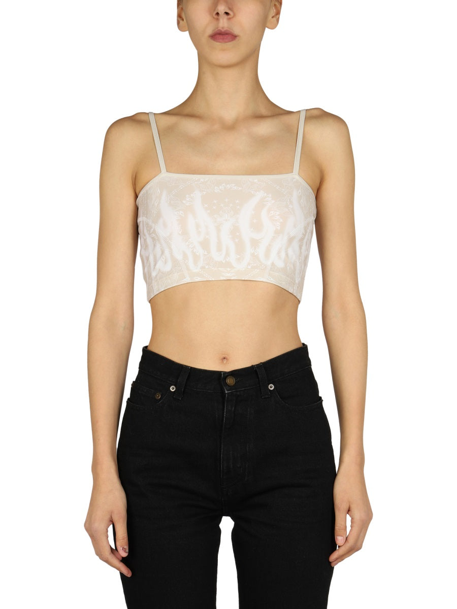 VISION OF SUPER Mini Pailey Pattern Crop Top