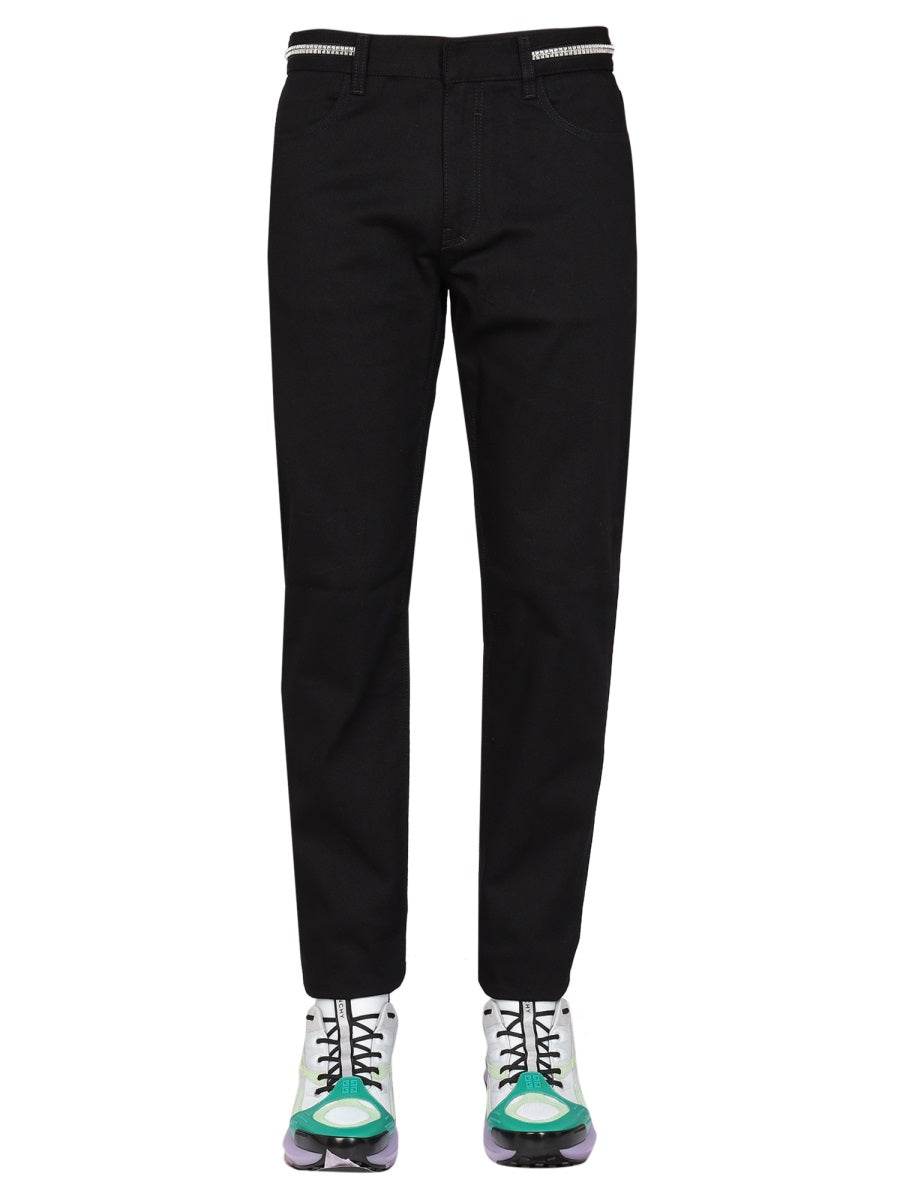 GIVENCHY Slim Fit Jeans with Metallic Details