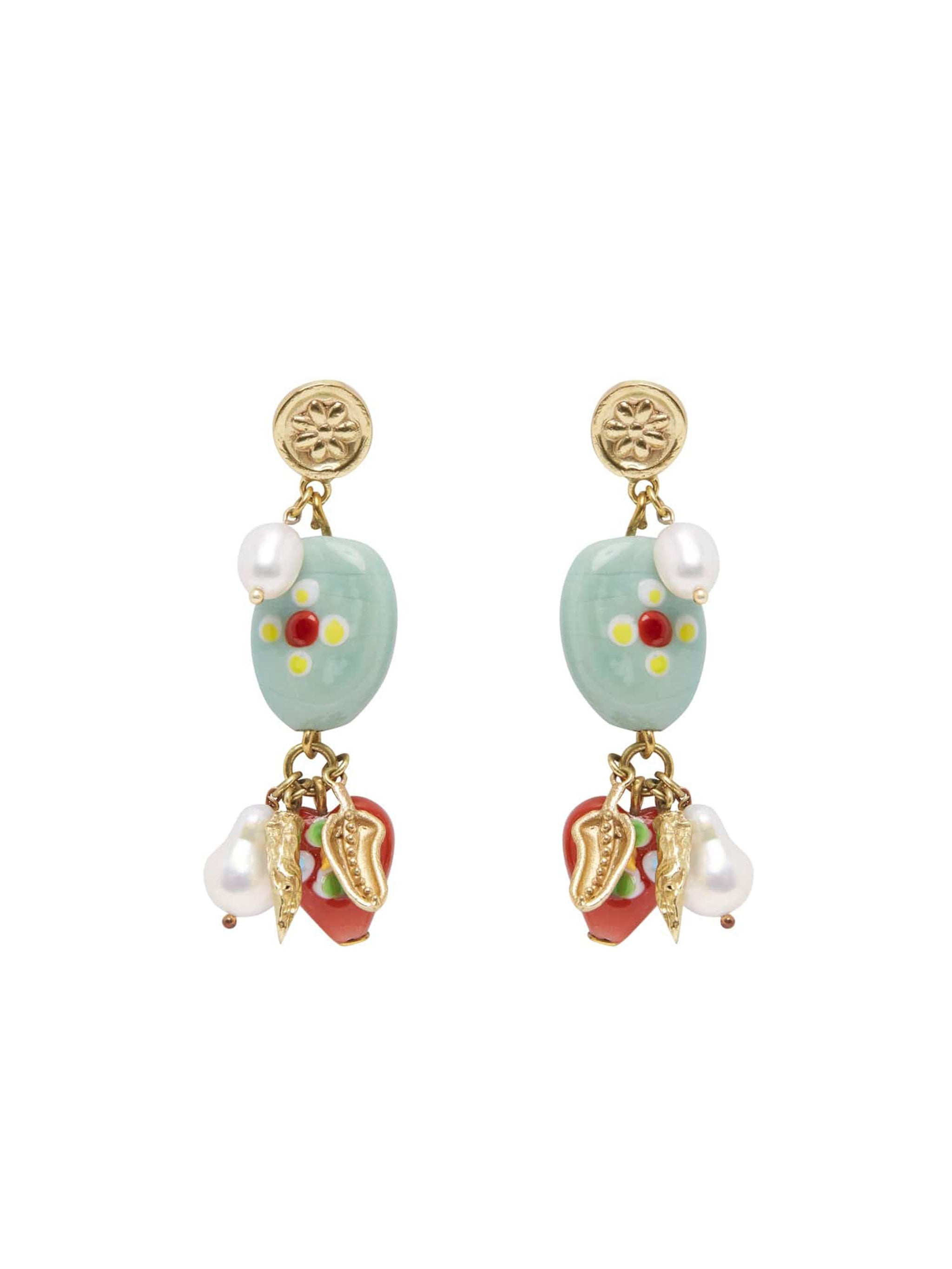 ALEMAIS Charming Bead & Pearl Stud Earrings